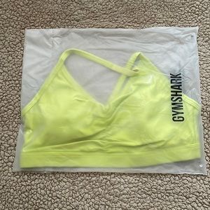 Neon green Gymshark medium sports bra. Still in package never worn